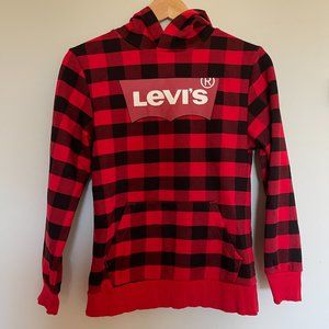 Levi's Buffoalo Plaid Hoodie Sweater size Medium (10-12 yo)